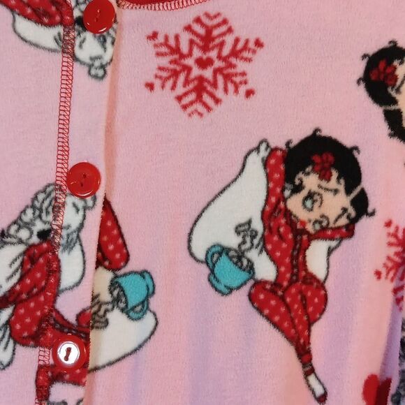 Betty Boop One Piece Footed Sleepwear - Picture 4 of 8